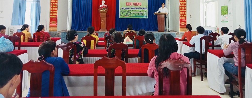 Nông Sơn tổ chức lớp tập huấn trồng rau cho thanh niên và người dân