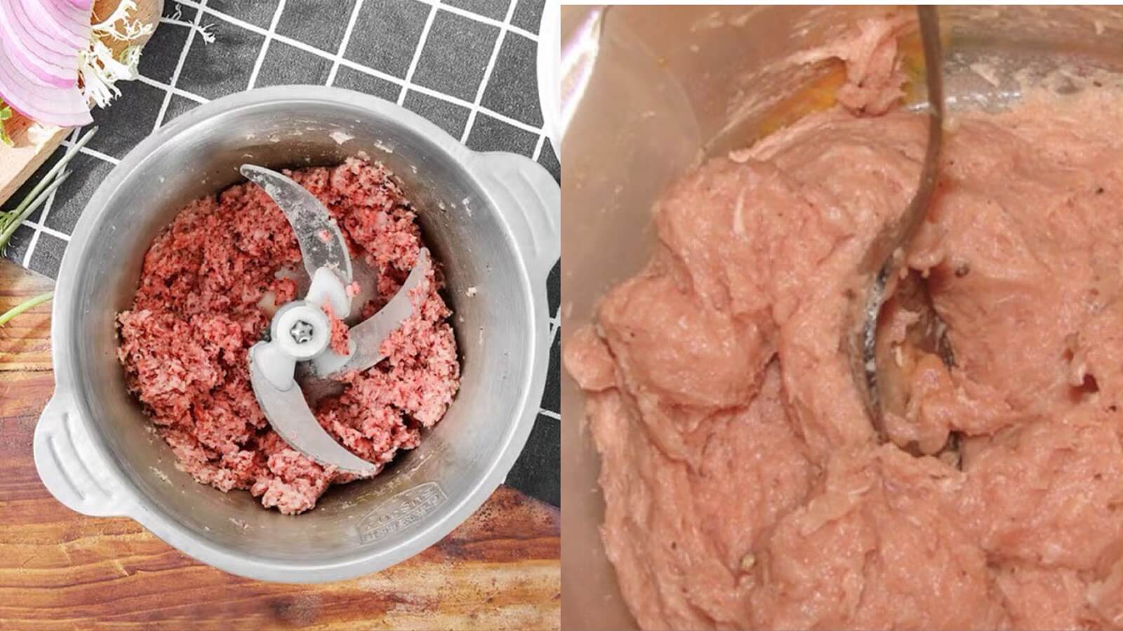 Bước 3 Xay thịt bò viên