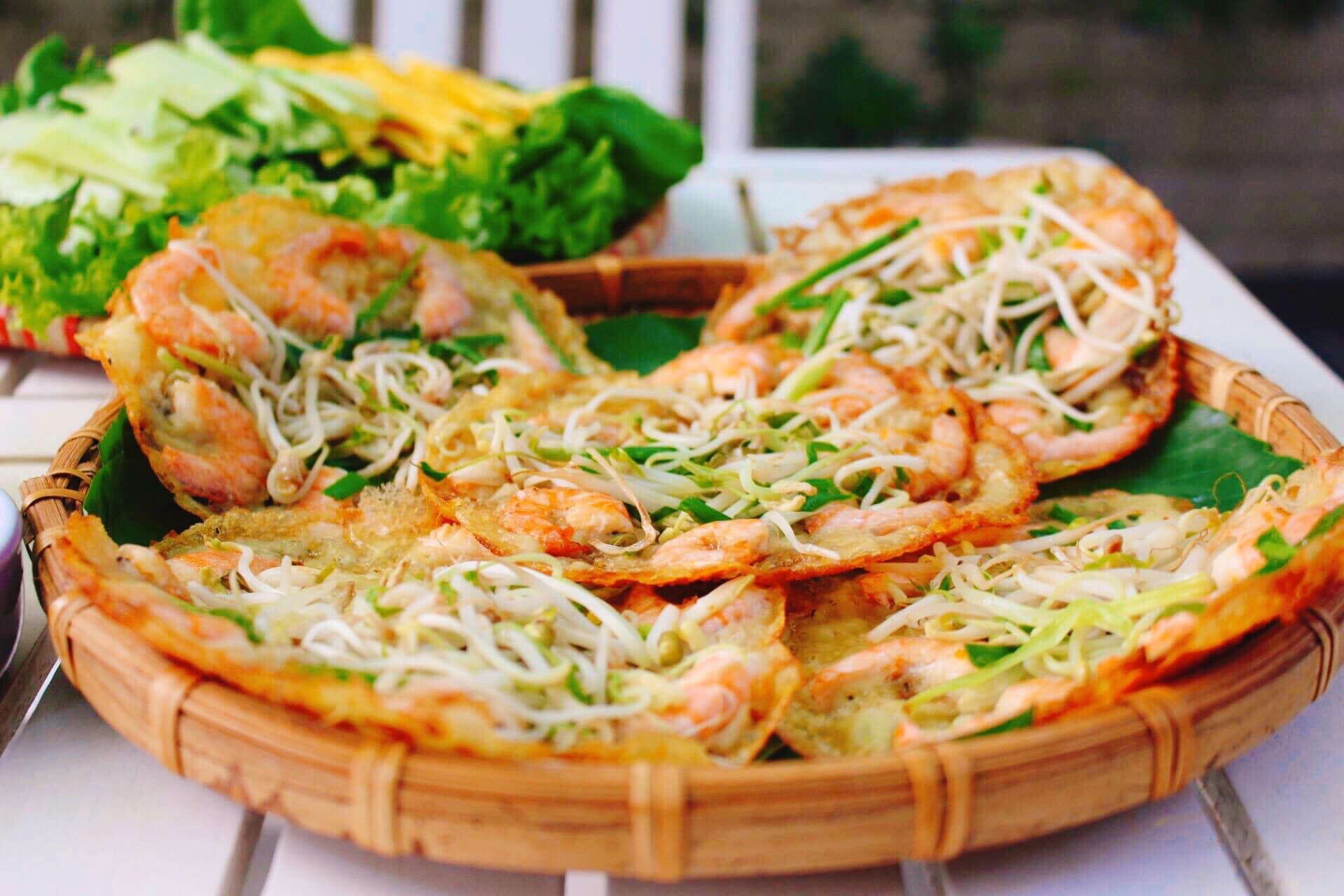 bánh xèo tôm nhảy