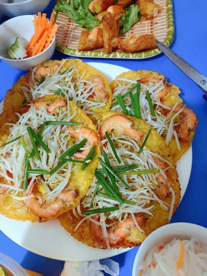 bánh xèo tôm nhảy