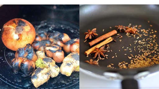 xào gia vị nấu phở bò