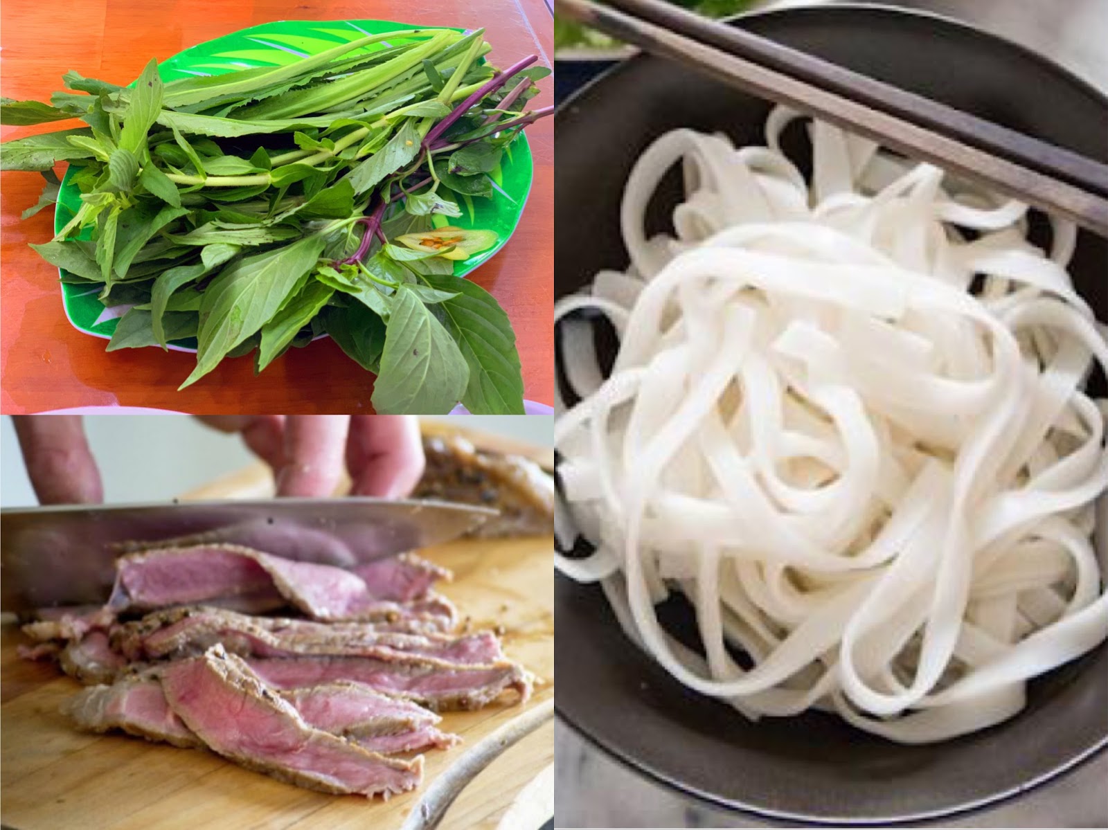 nguyên liệu nấu phở bò
