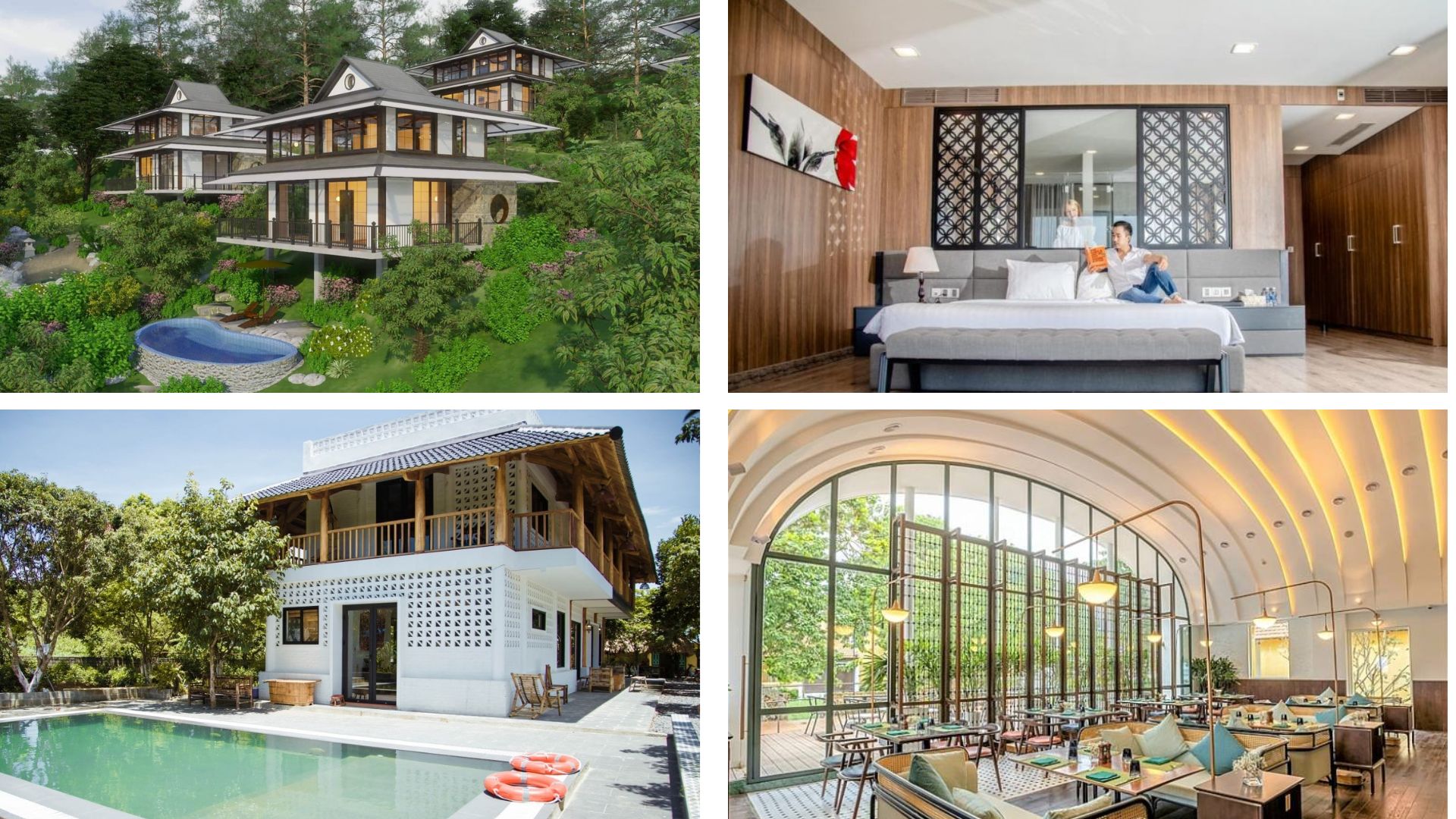 Top 20 Biệt Thự Villa Hòa Bình Giá Rẻ View Núi Đồi Xanh Mát
