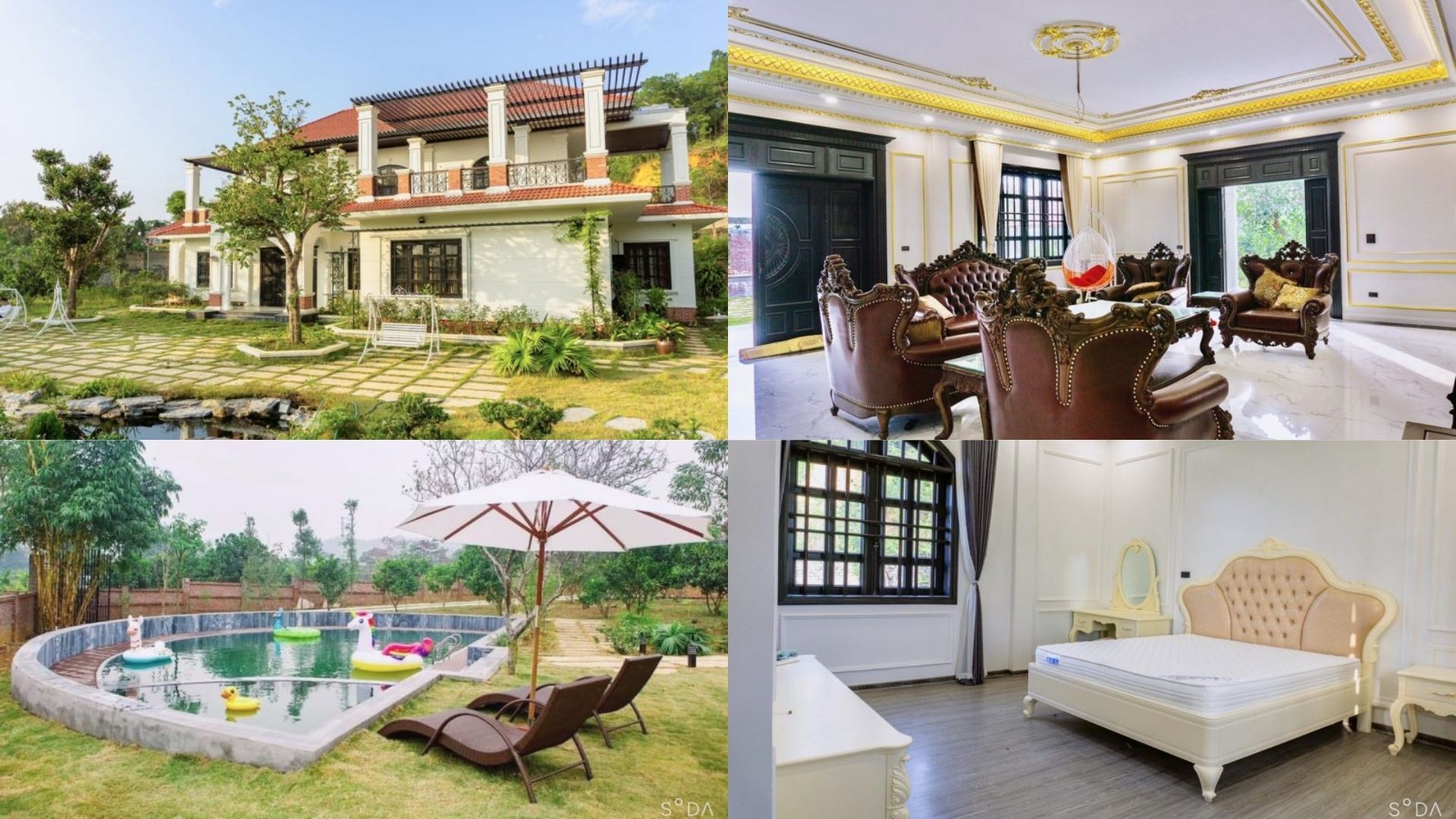Top 20 biệt thự villa Ba Vì giá rẻ, chất lượng, có hồ bơi