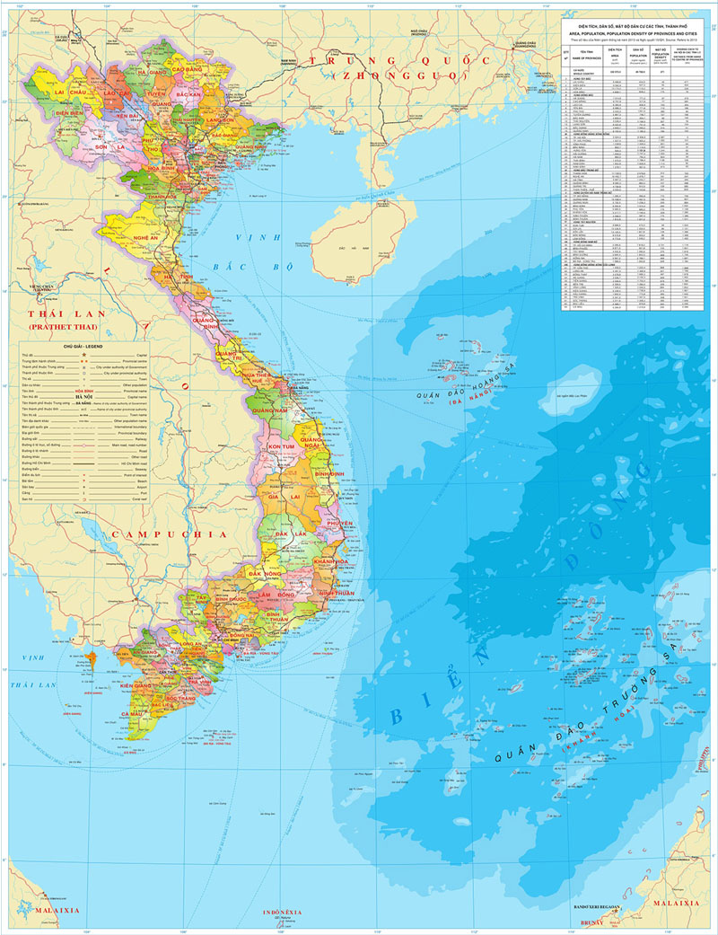 Bản đồ Việt Nam và bản đồ hành chính mới nhất của 63 tỉnh thành