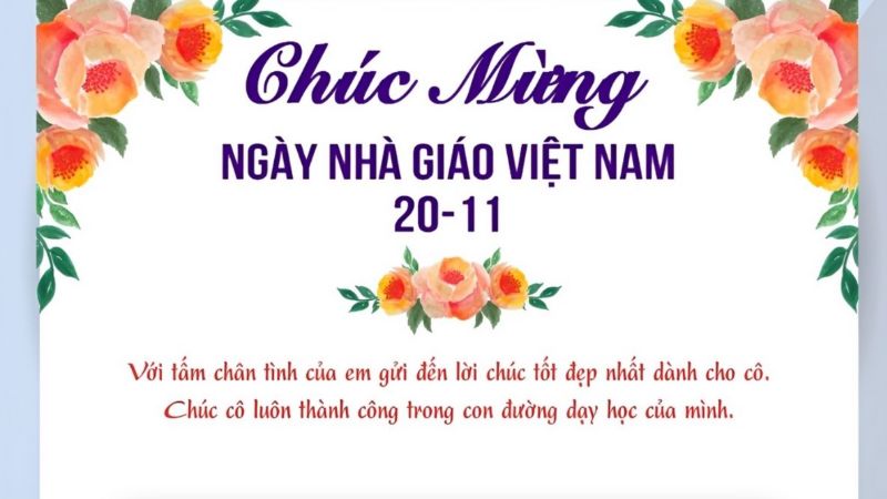 99+ Hình ảnh đẹp nhất ngày 20/11 để chào mừng Ngày Nhà giáo Việt Nam
